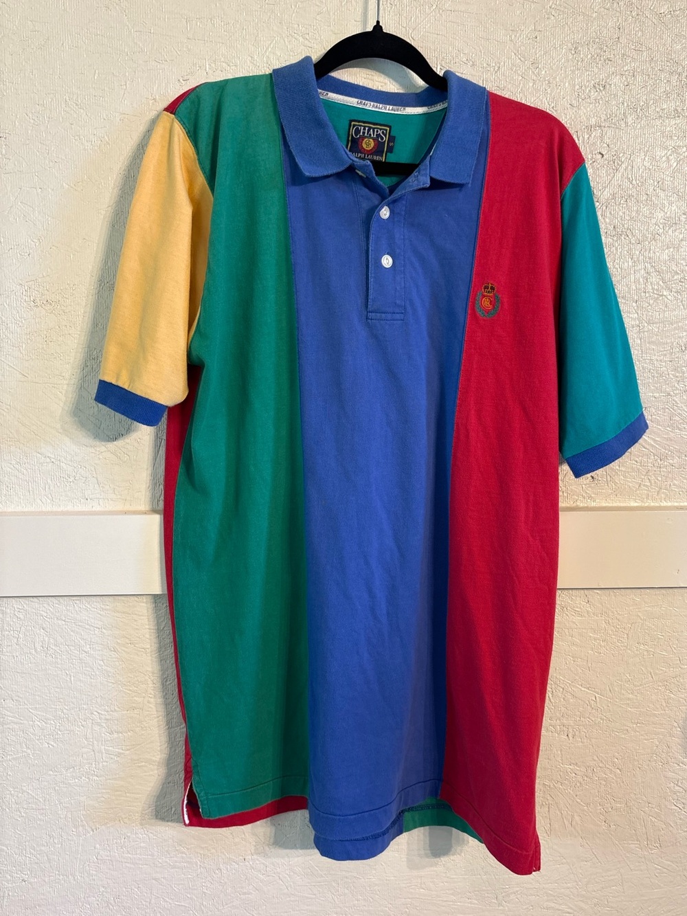 Chaps Ralph Lauren Vintage Men’s Multi-Color Block Polo Shirt